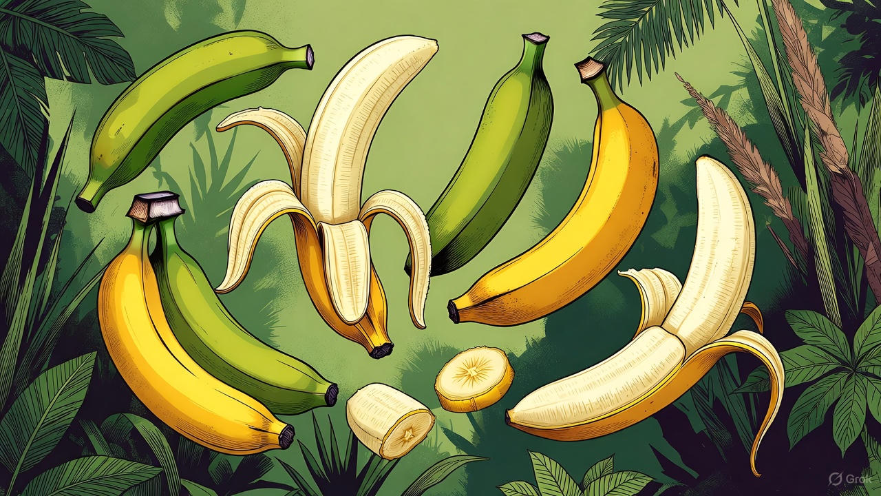 Les variétés de banane