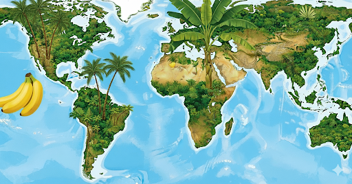 Les régions productrices de banane